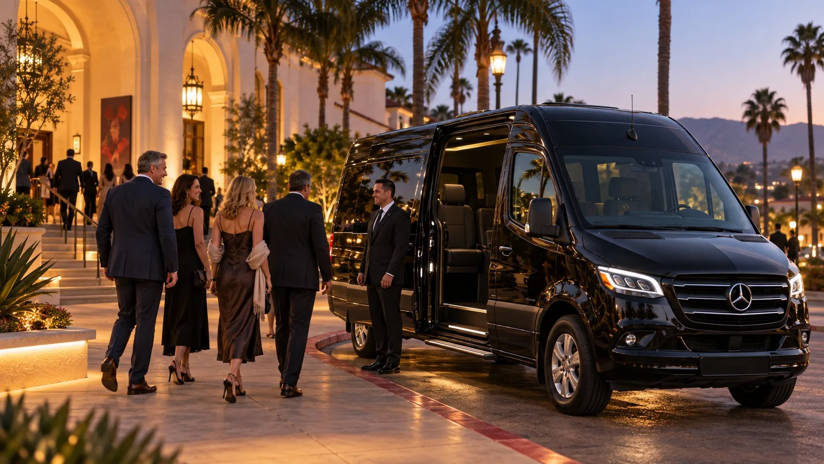 Mercedes-Benz Sprinter event transportation in Santa Barbara