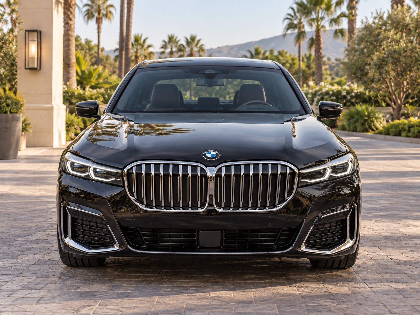 BMW 7 Series elegant wedding arrival vehicle