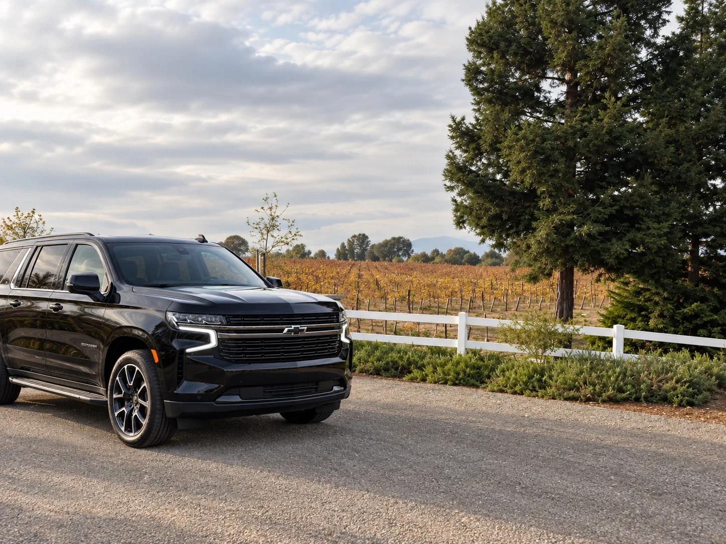 Chevrolet Suburban private wine-country chauffeur service