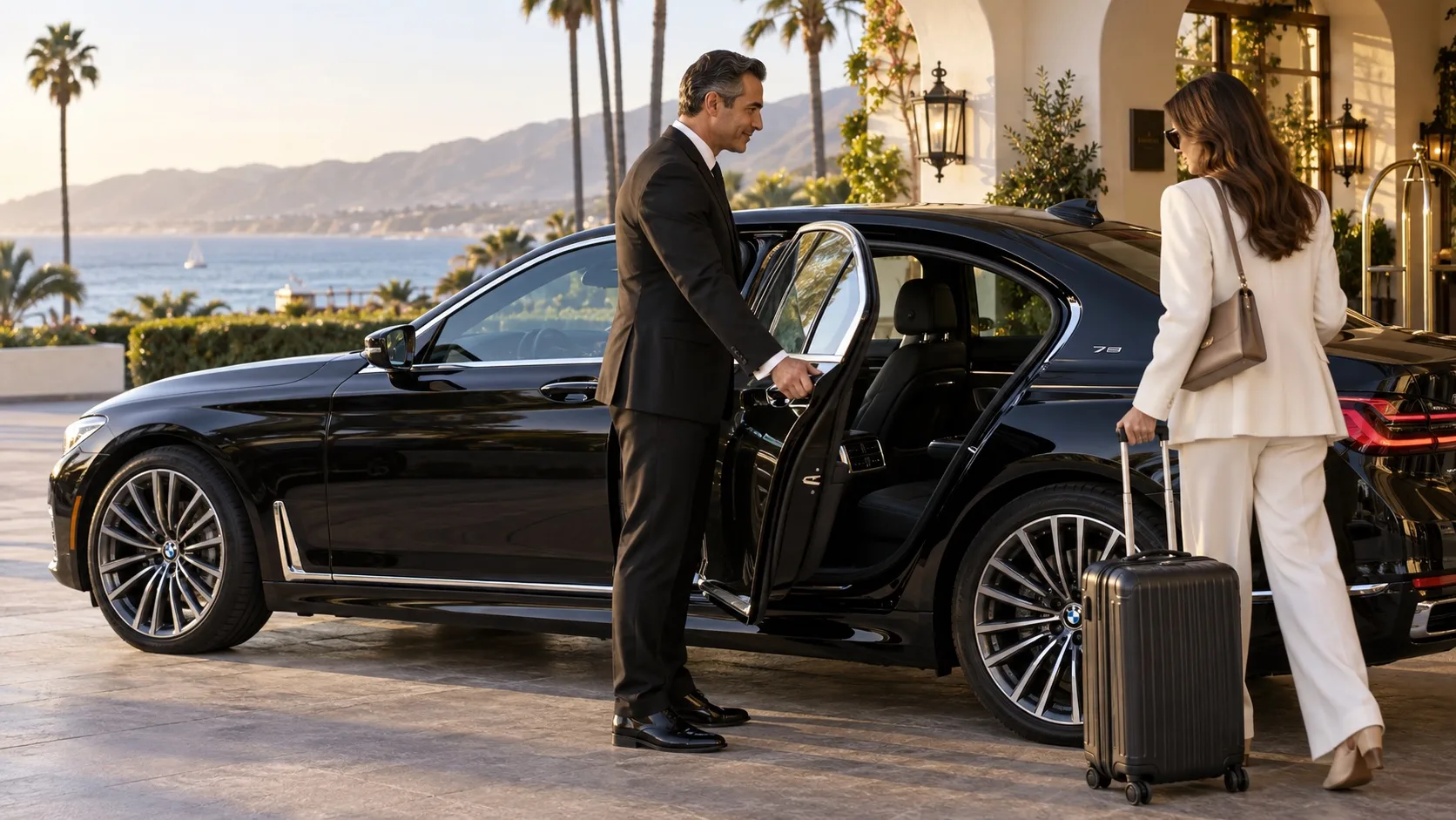 BMW 7 Series point-to-point chauffeur pickup