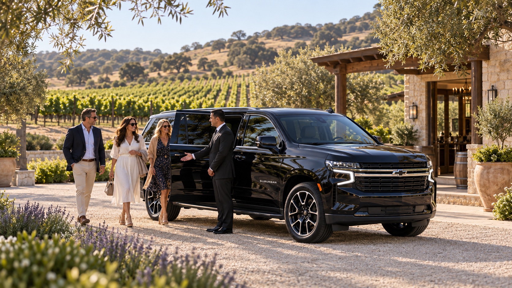 Chevrolet Suburban private Santa Ynez Valley wine tour