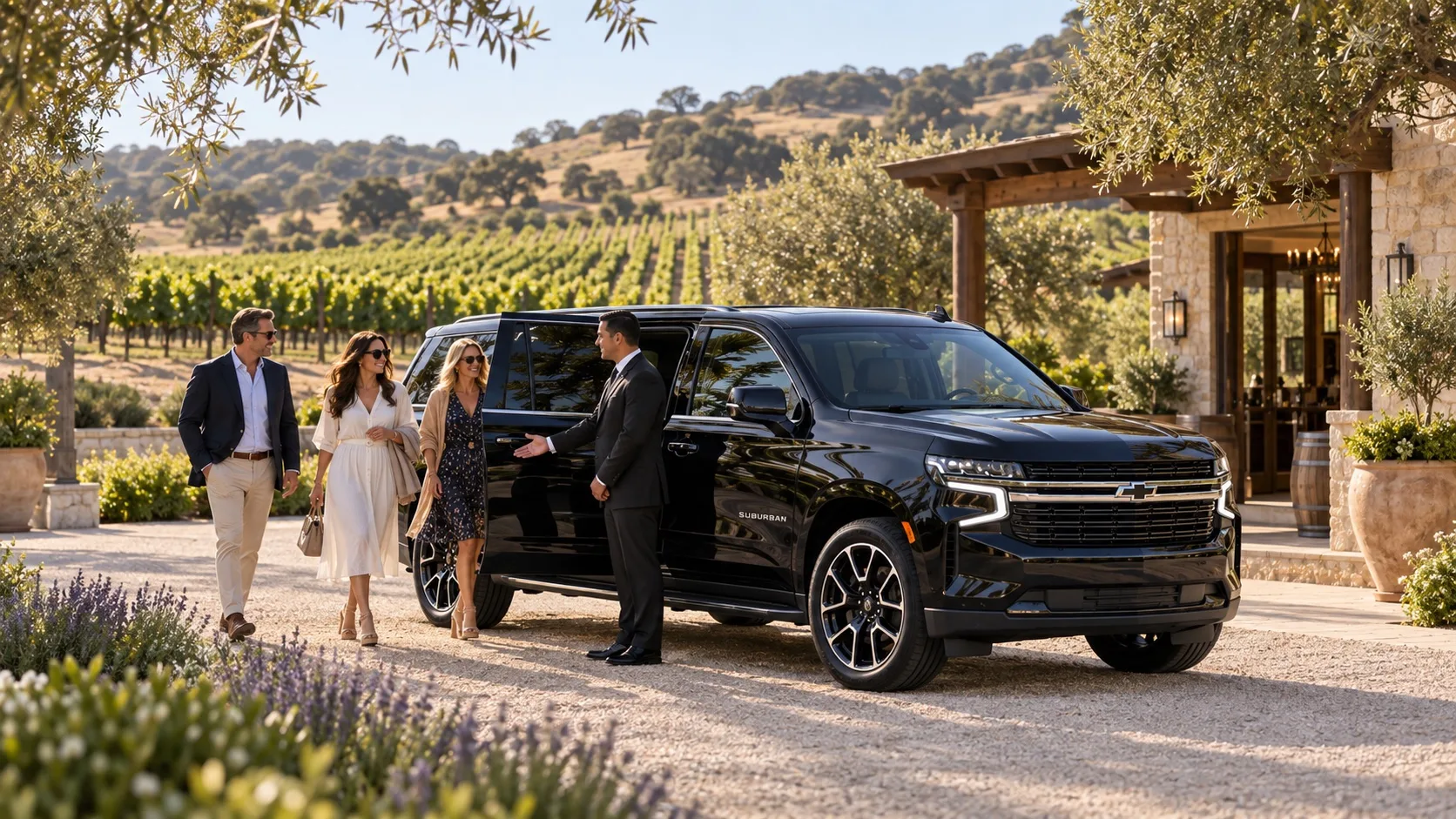Chevrolet Suburban private Santa Ynez Valley wine tour